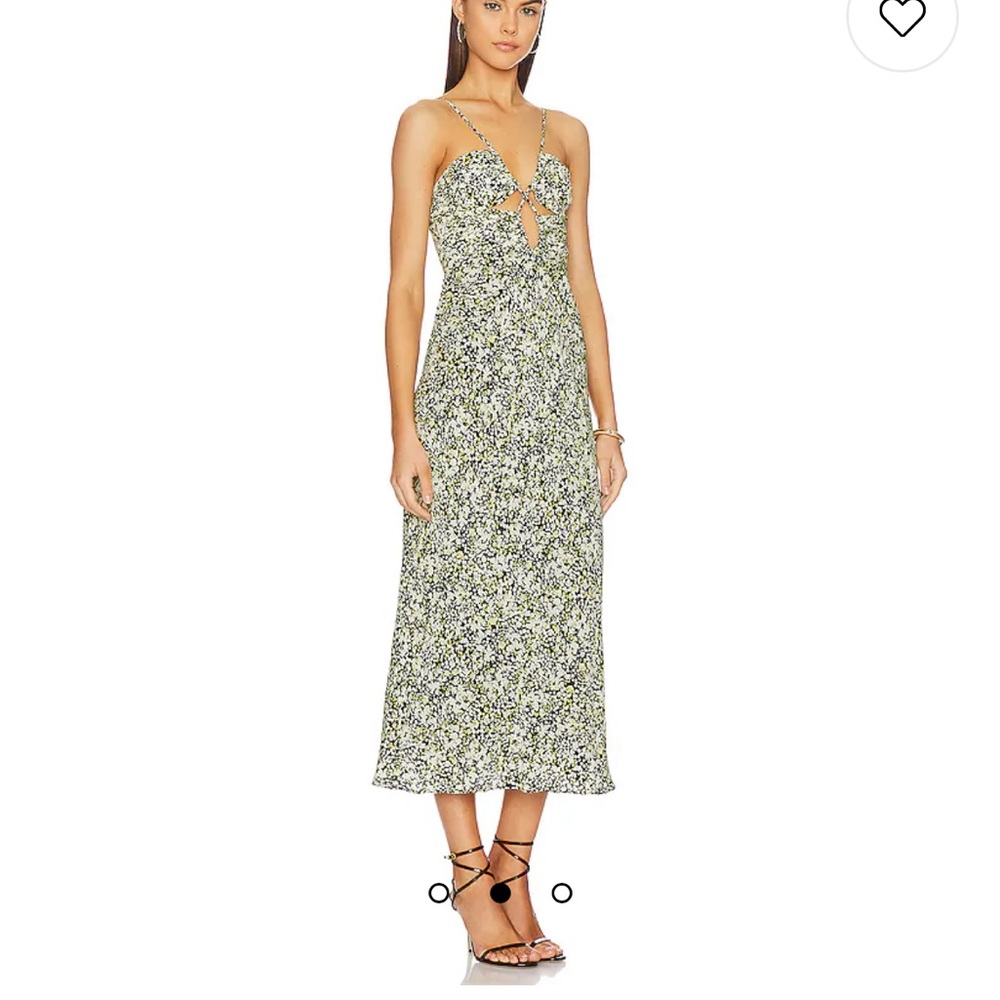 Tammy Midi Dress in Black Spritz
